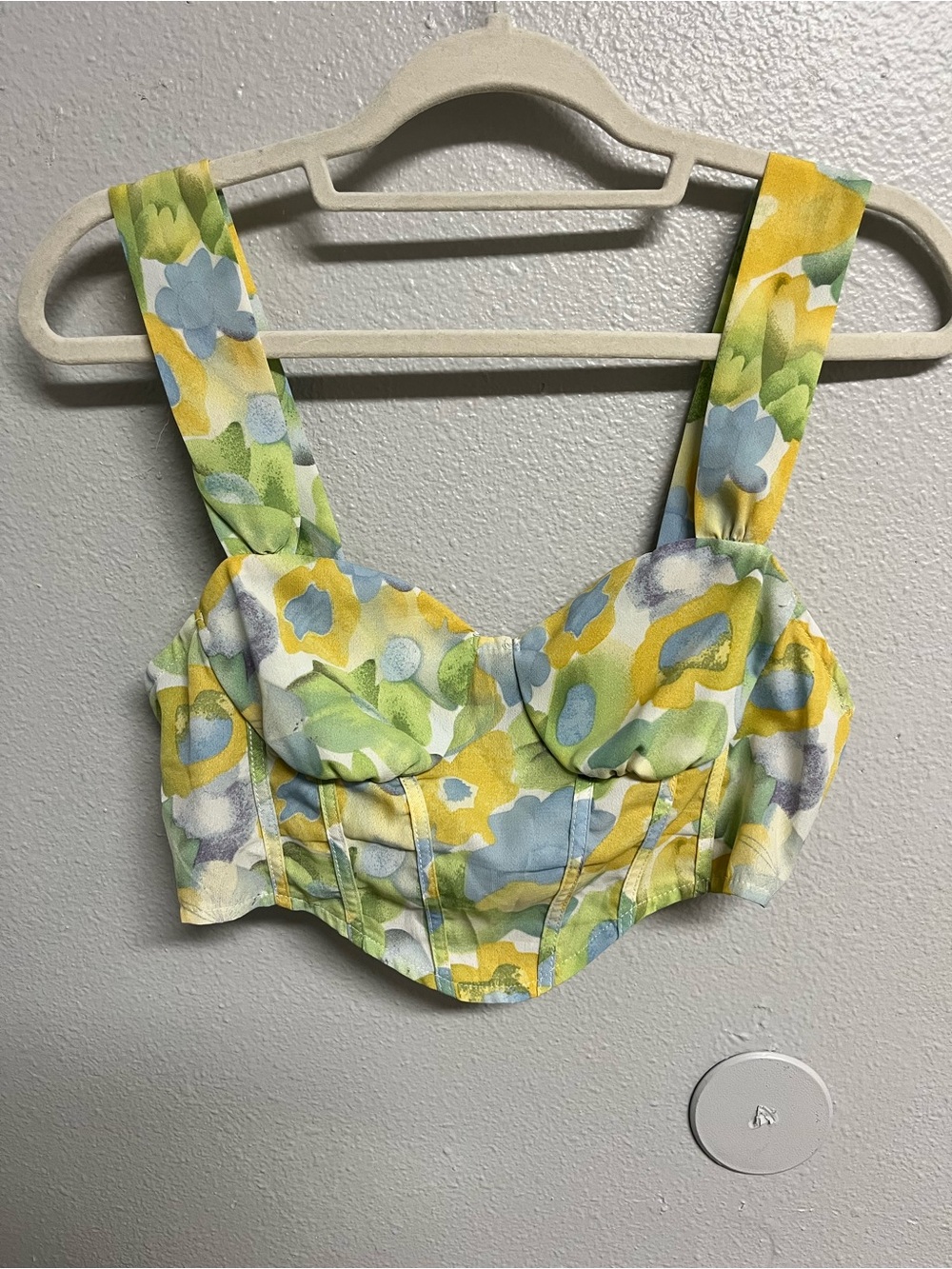 Cider Floral Bustier Crop Top